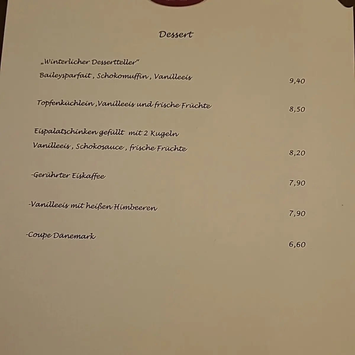 Speisekarte photo 3