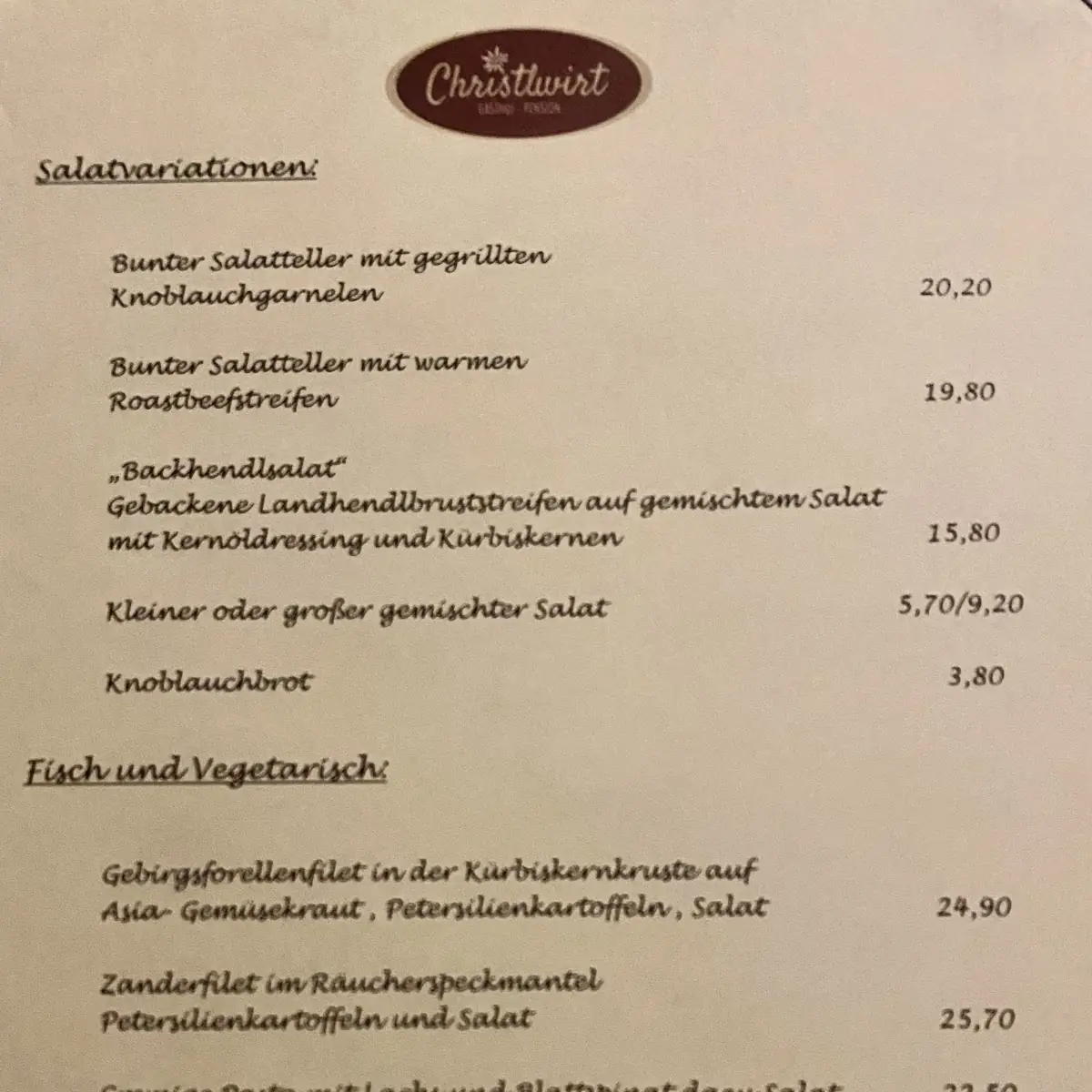 Speisekarte photo 5