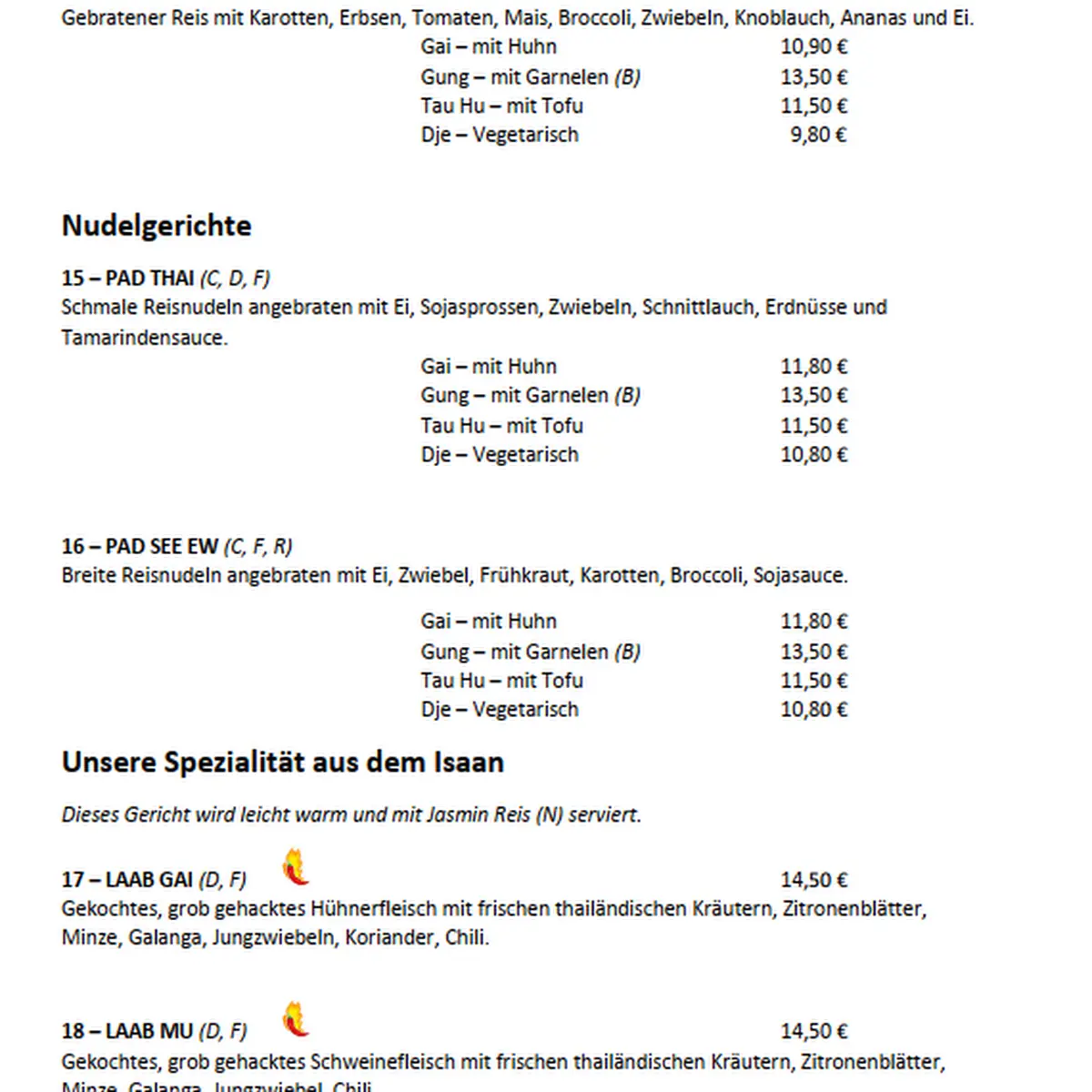 Speisekarte photo 2
