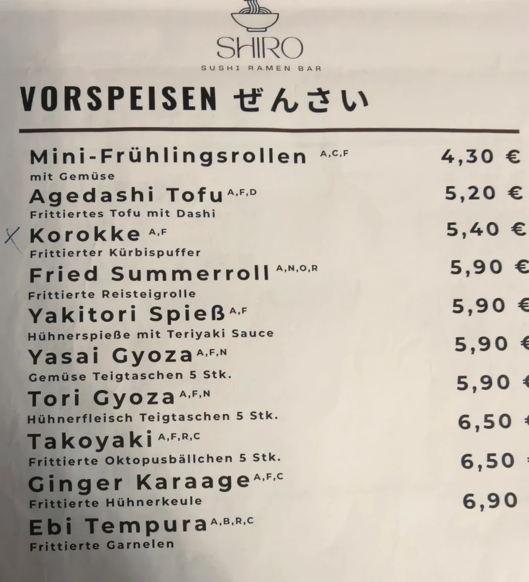 Speisekarte photo 4