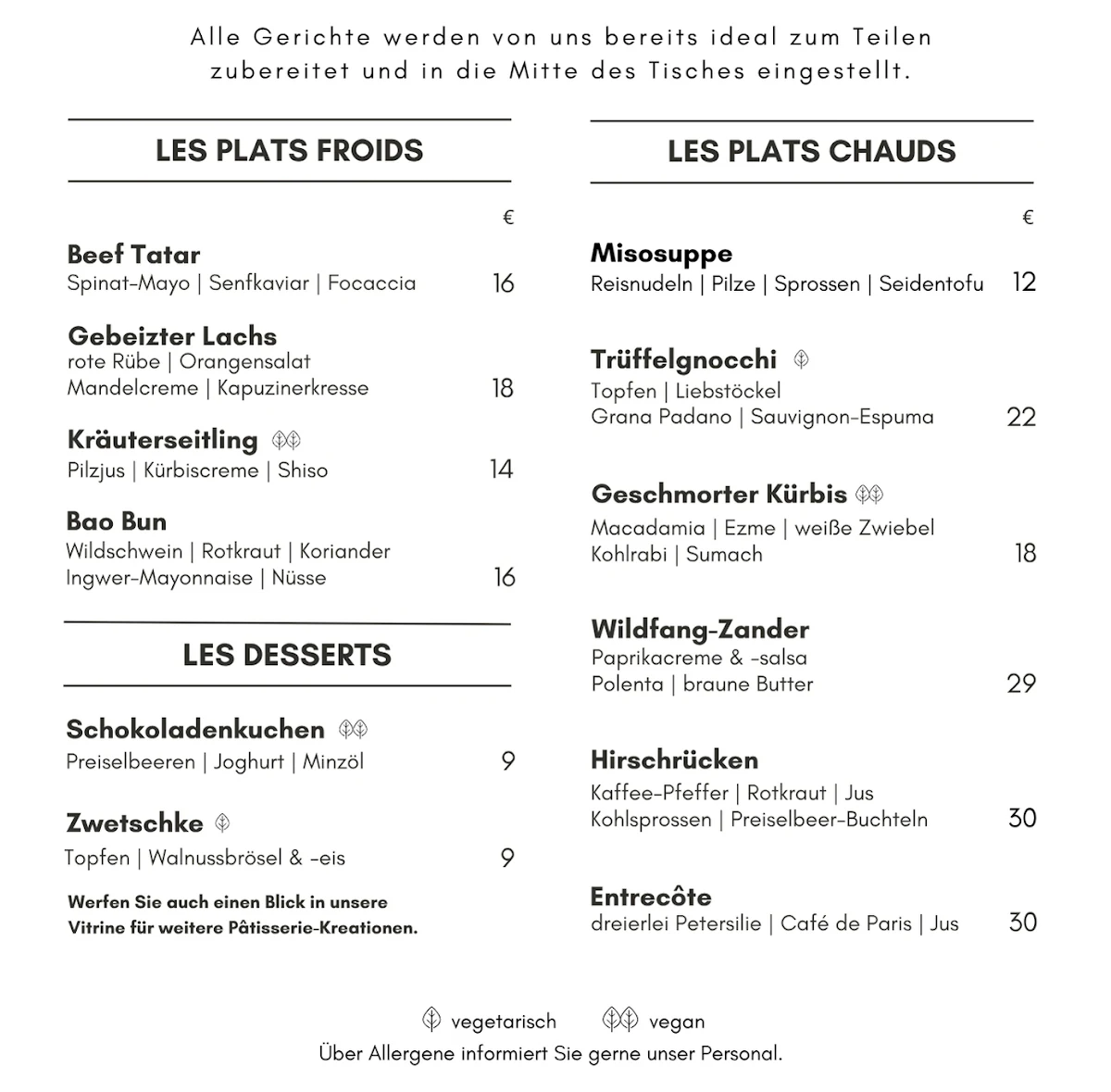 Speisekarte photo 1