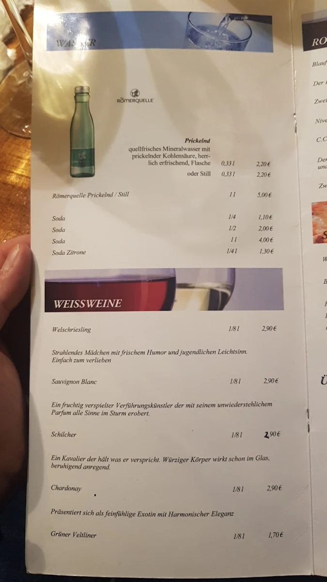 Speisekarte, Fritzi’s
