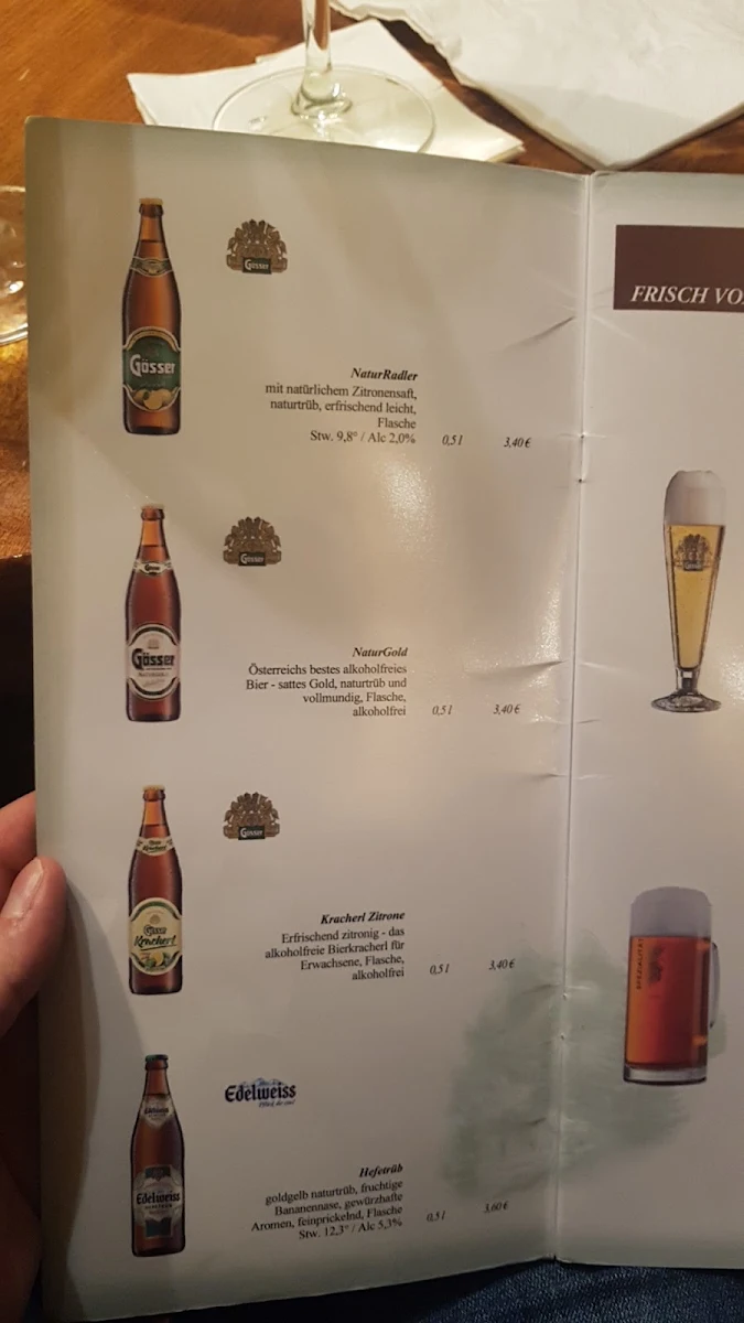 Speisekarte, Fritzi’s