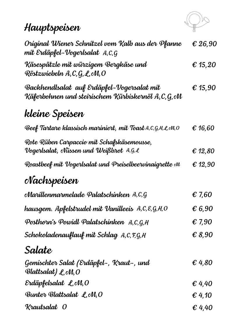 Speisekarte photo 1
