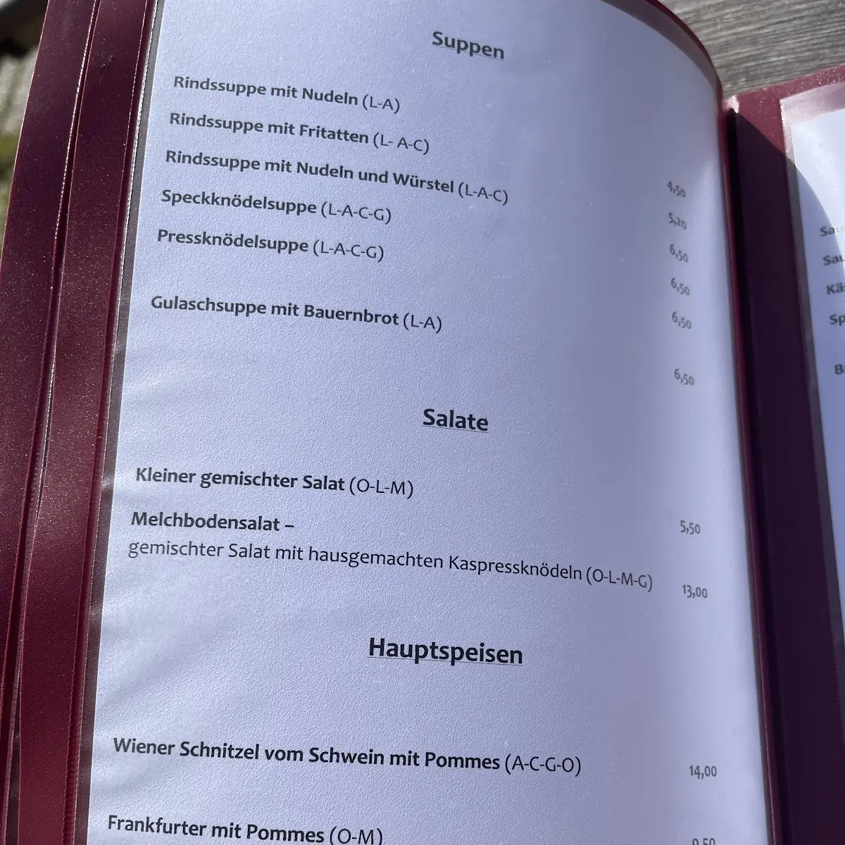 Speisekarte photo 4