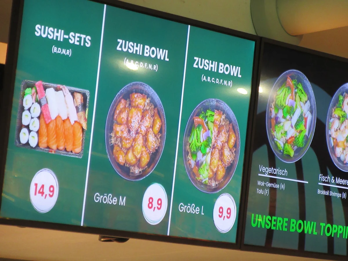 Speisekarte, Zushi Market Plus Schottengasse