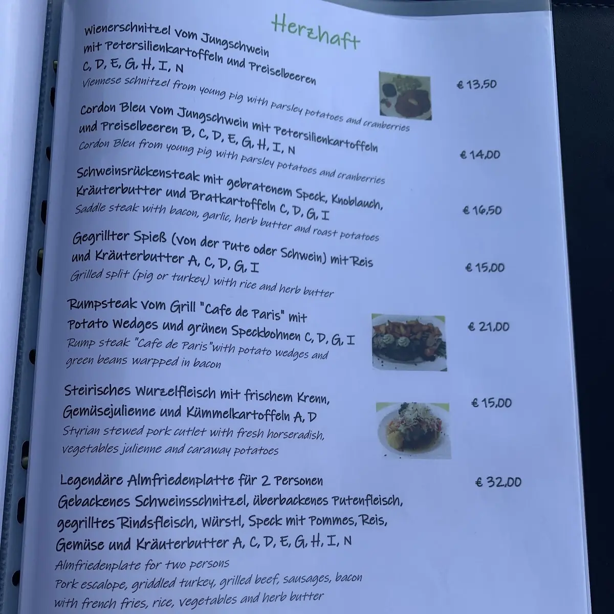 Speisekarte photo 1