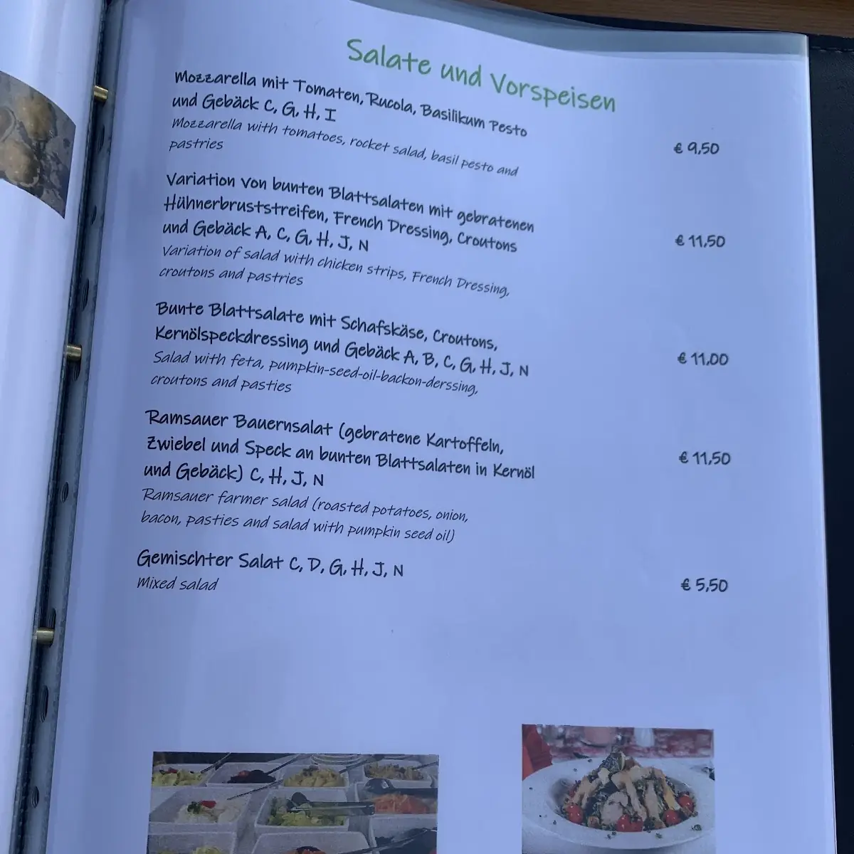 Speisekarte photo 2