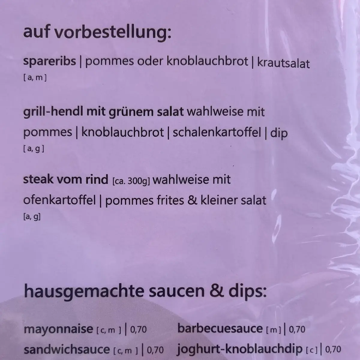 Speisekarte photo 2