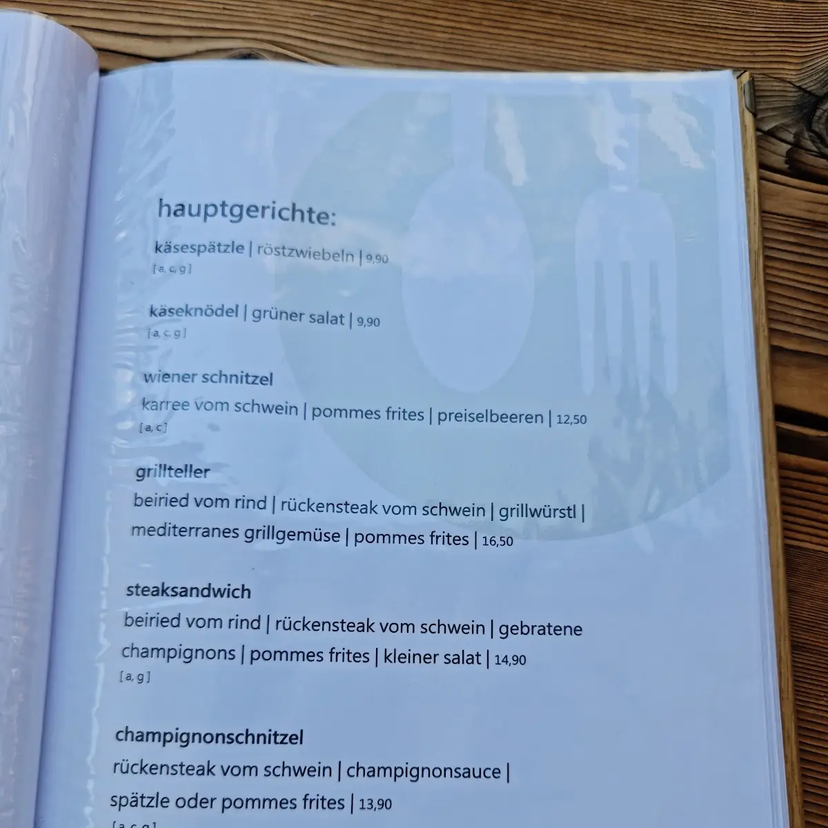 Speisekarte photo 5