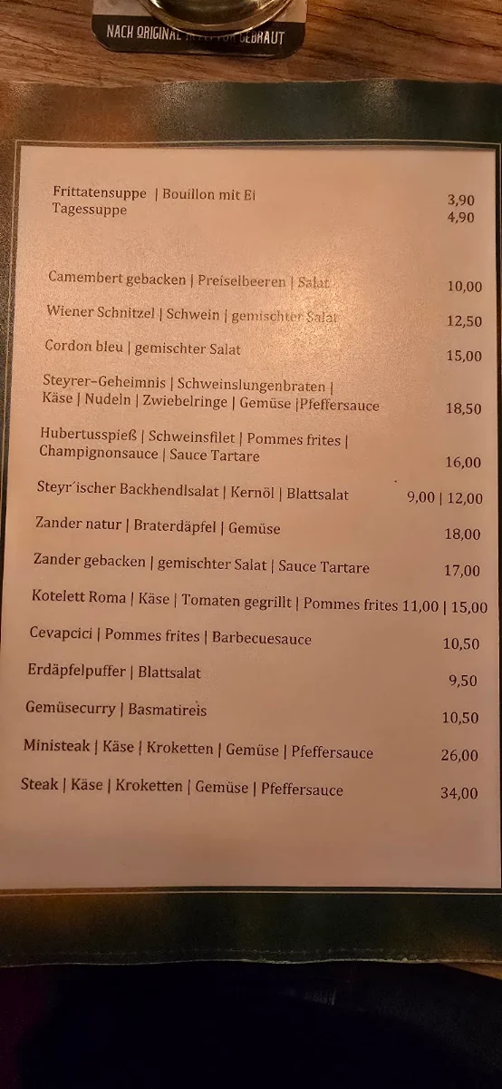 Speisekarte photo 1