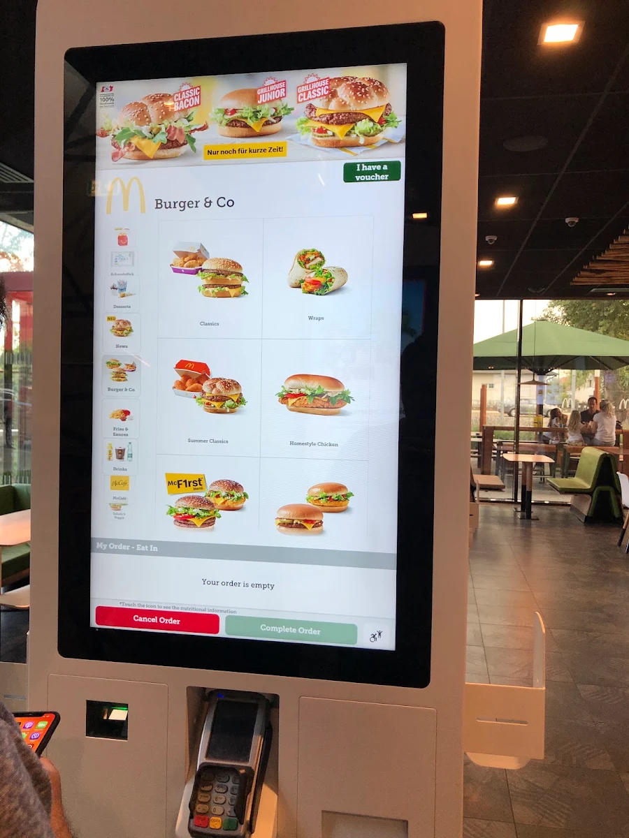 Speisekarte, McDonald's