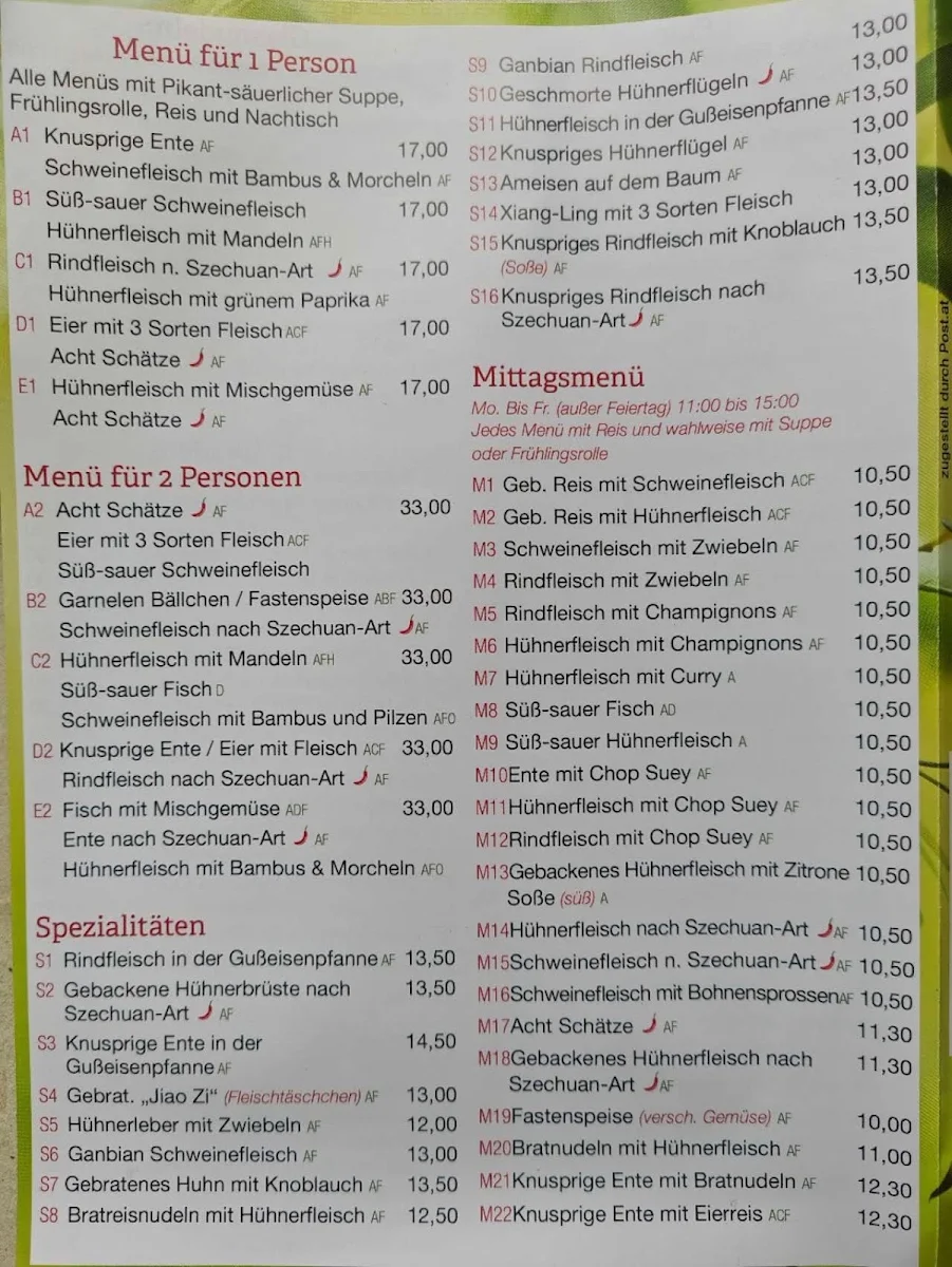 Speisekarte photo 1