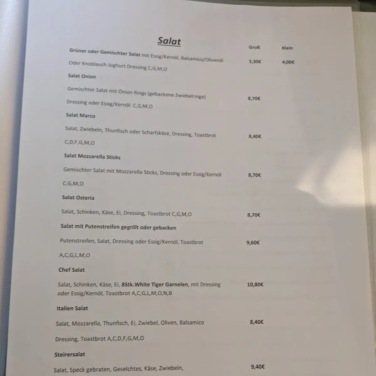 Speisekarte photo 3