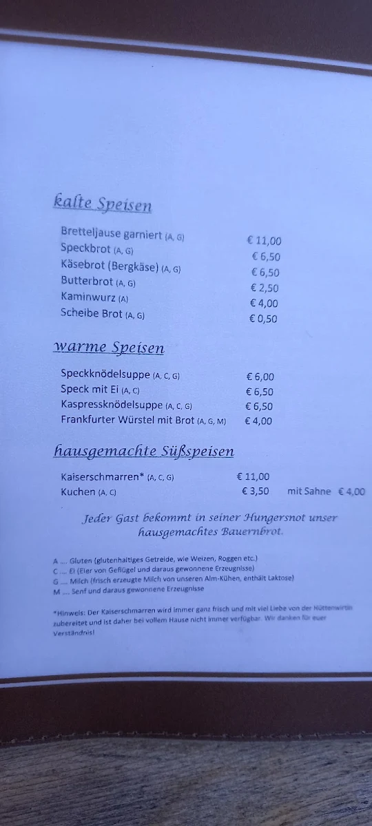 Speisekarte photo 4