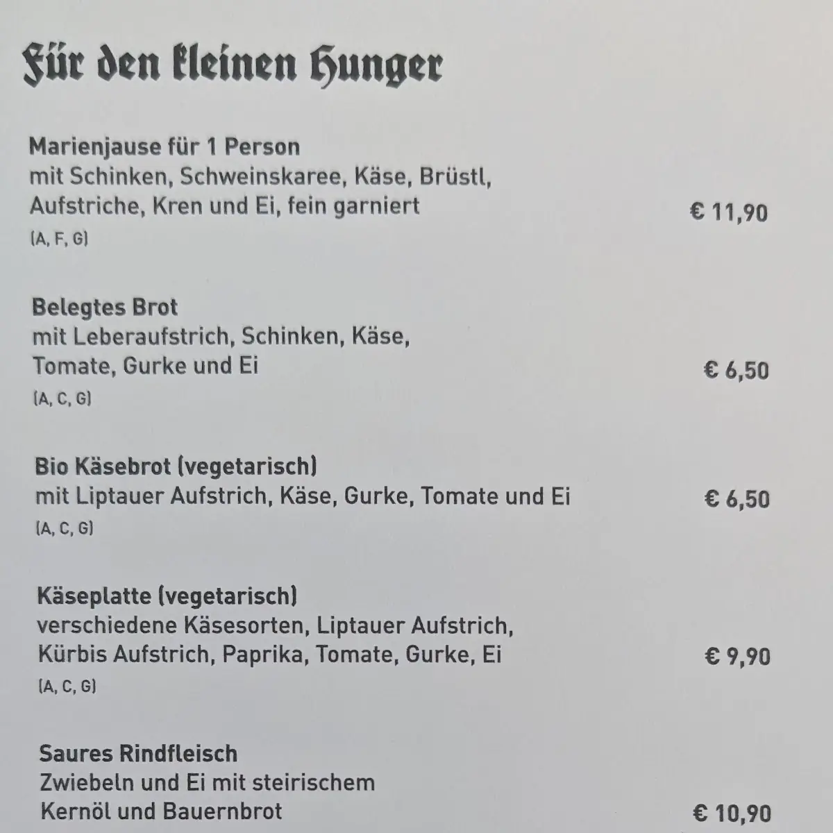 Speisekarte photo 4