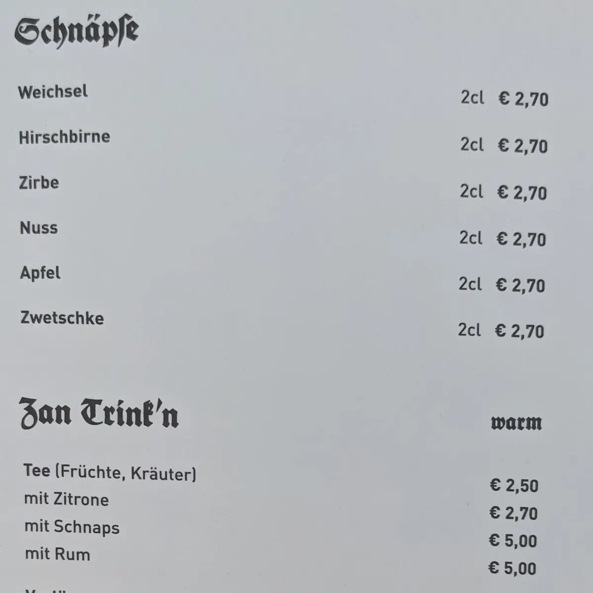 Speisekarte photo 5