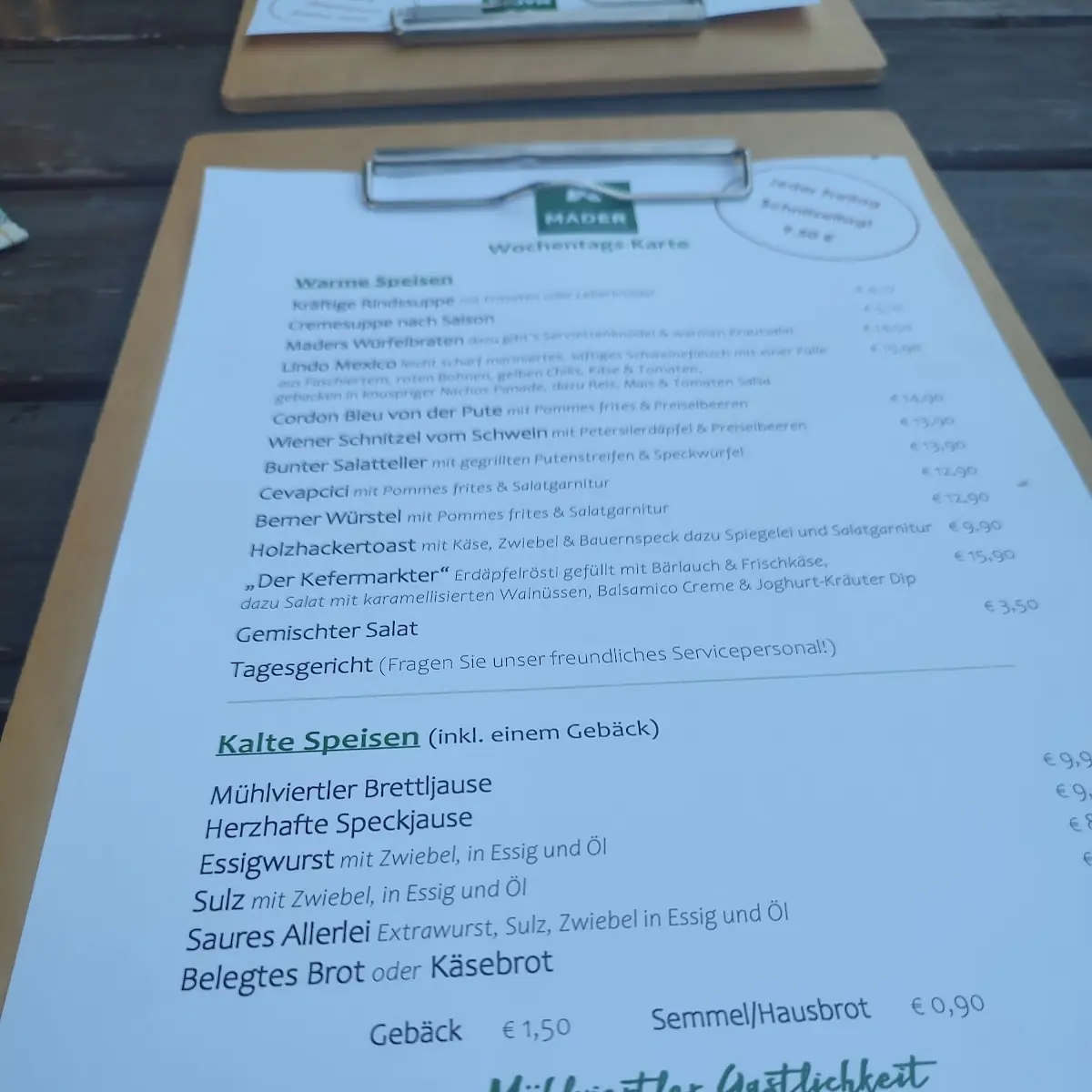 Speisekarte photo 1