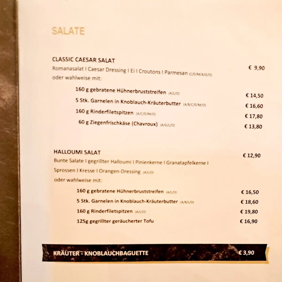 Speisekarte photo 3