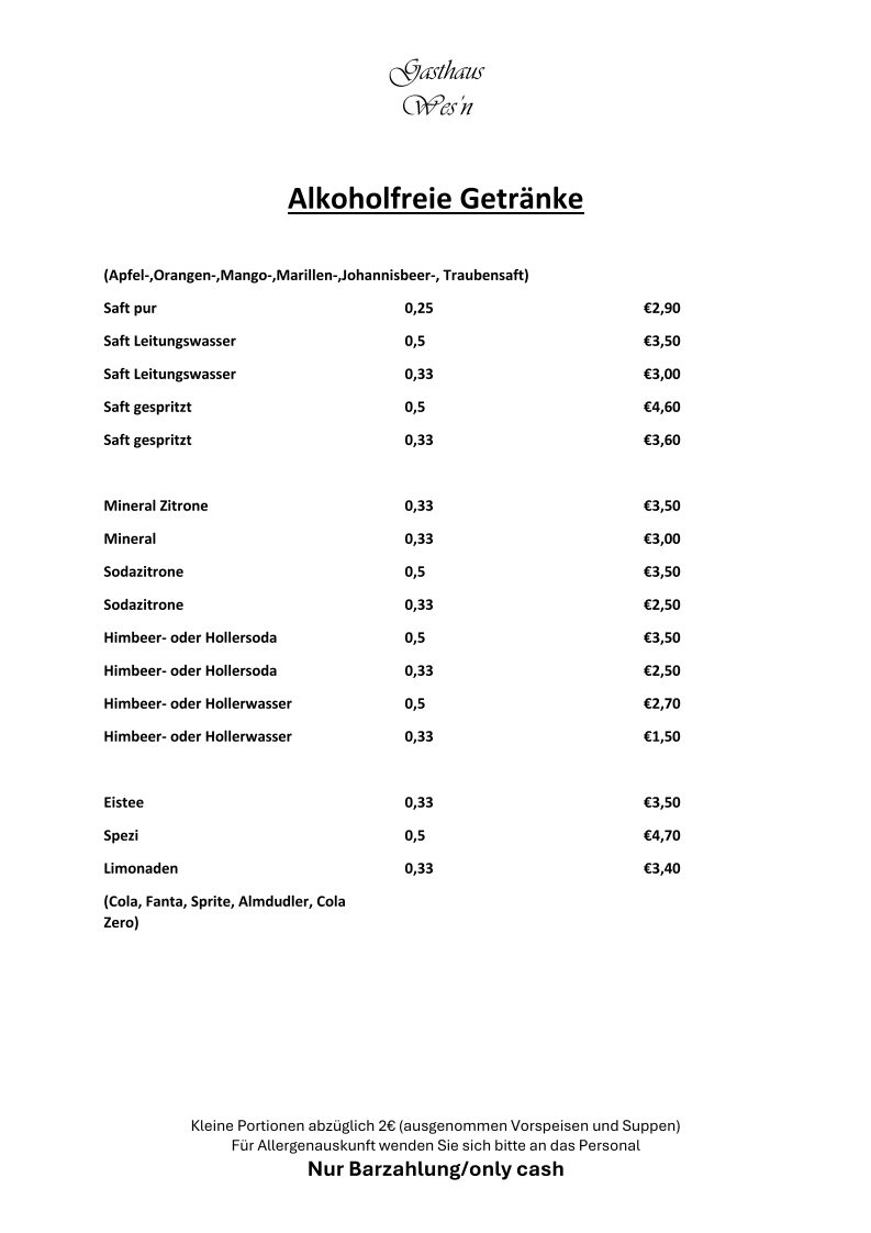 Speisekarte photo 3