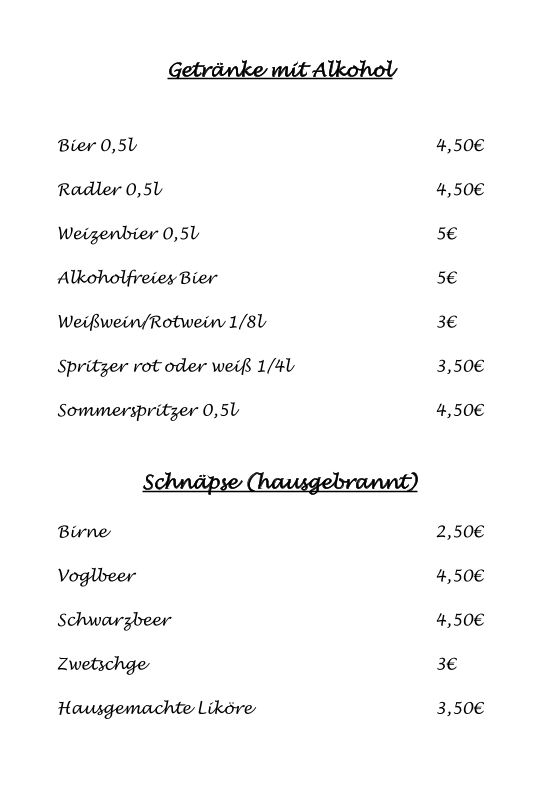 Speisekarte photo 2