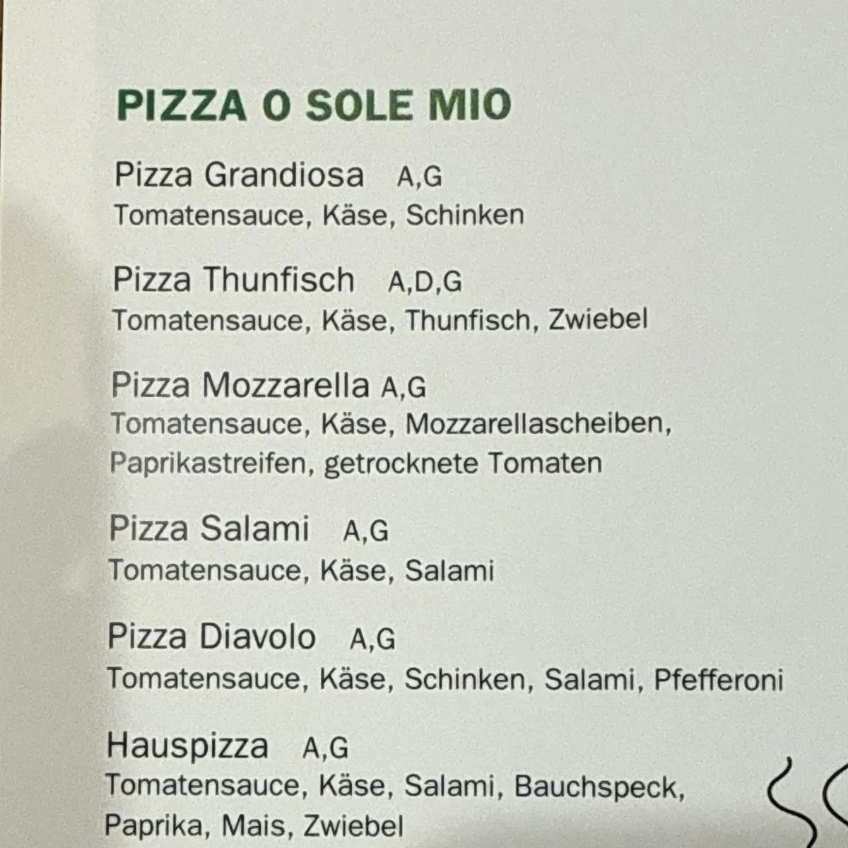 Speisekarte photo 2