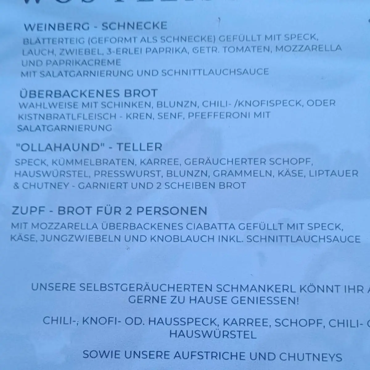 Speisekarte photo 1