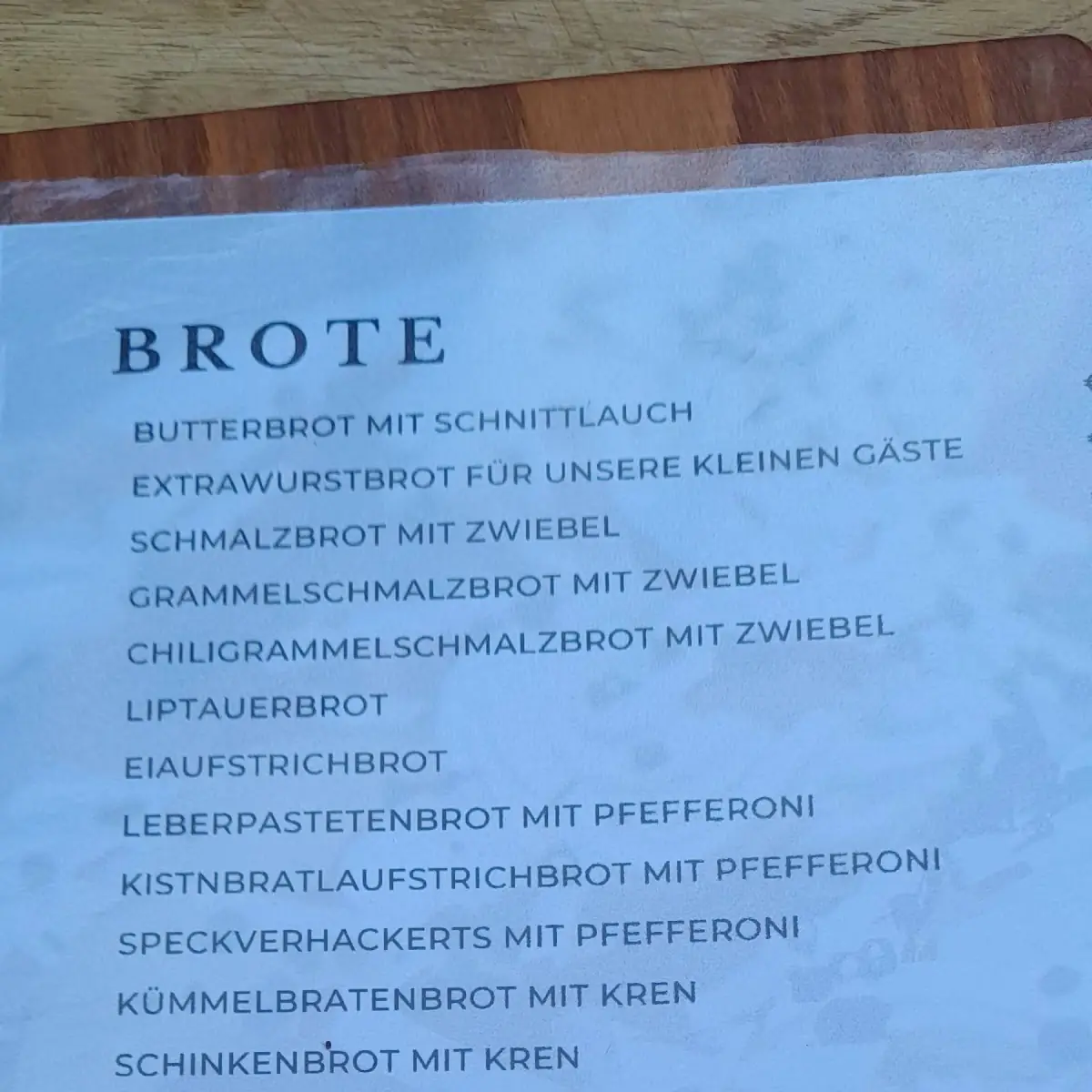 Speisekarte photo 2