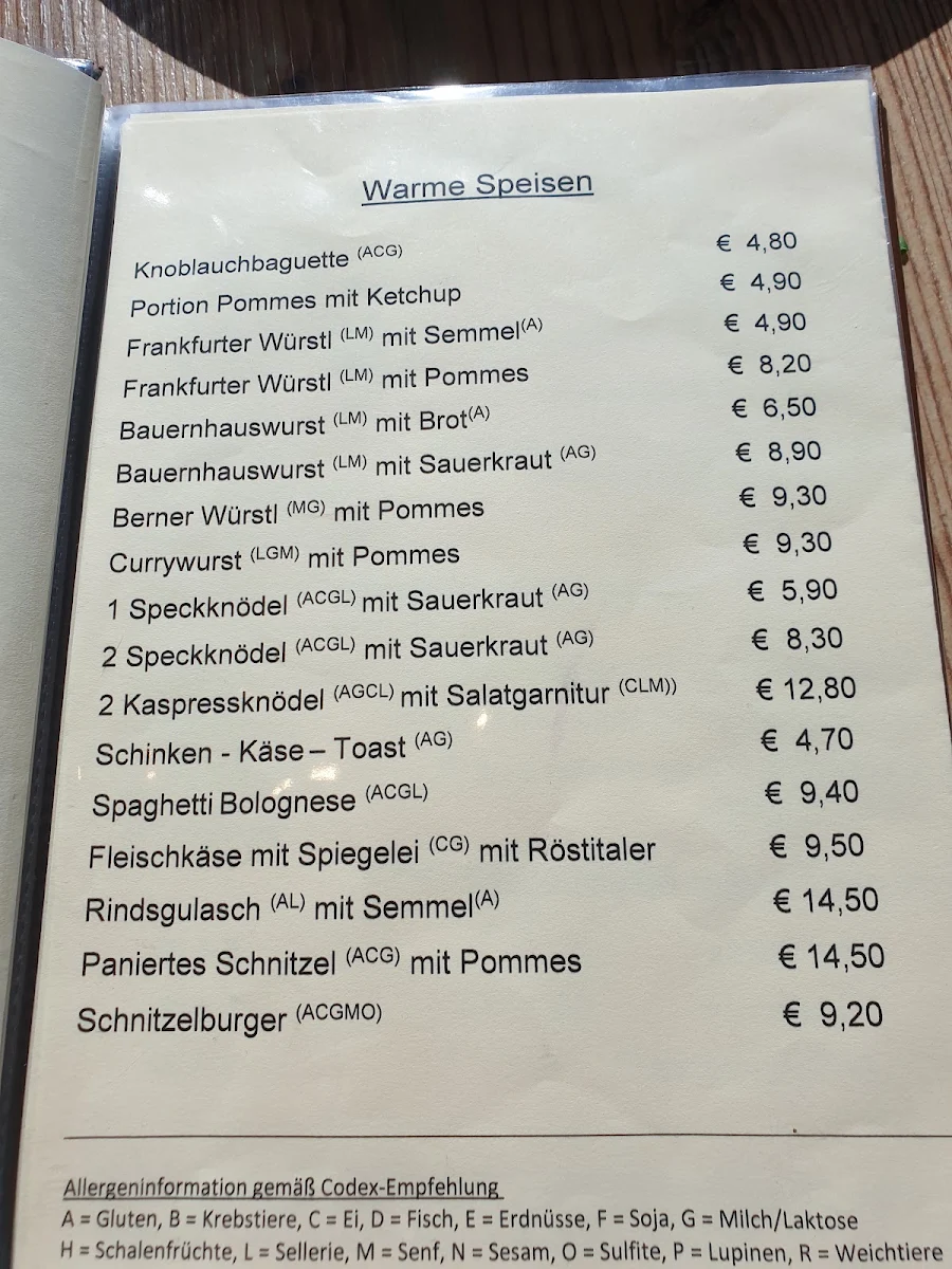 Speisekarte photo 2