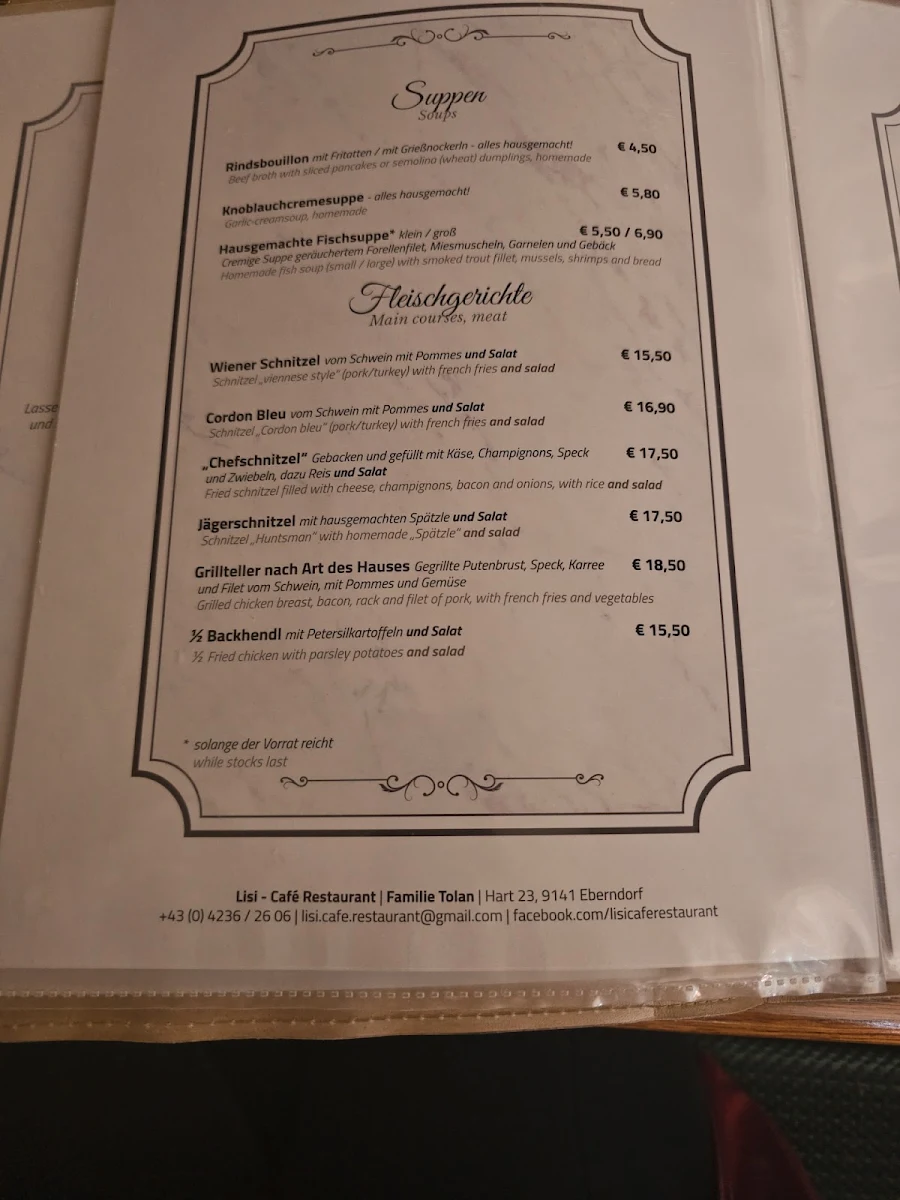 Speisekarte photo 2