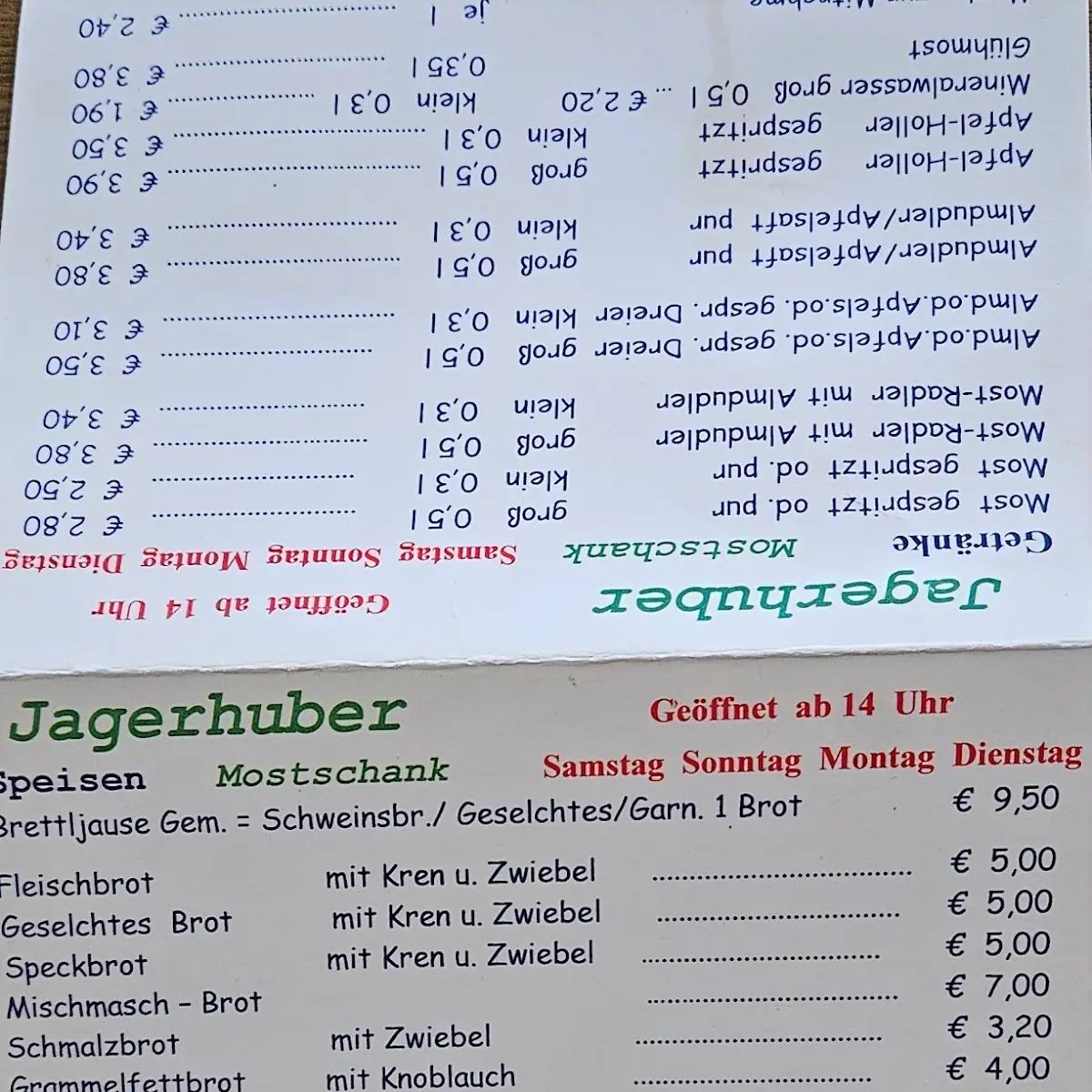 Speisekarte photo 1