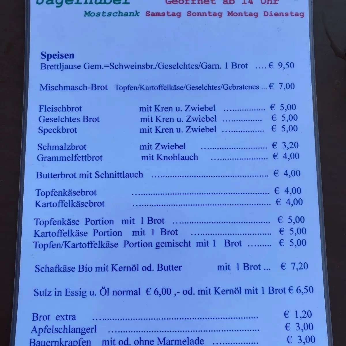 Speisekarte photo 3