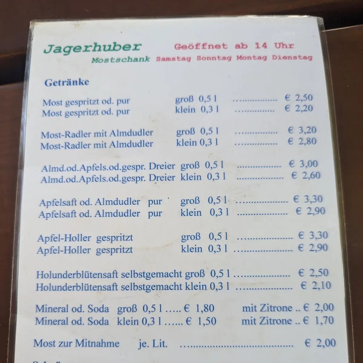 Speisekarte photo 4