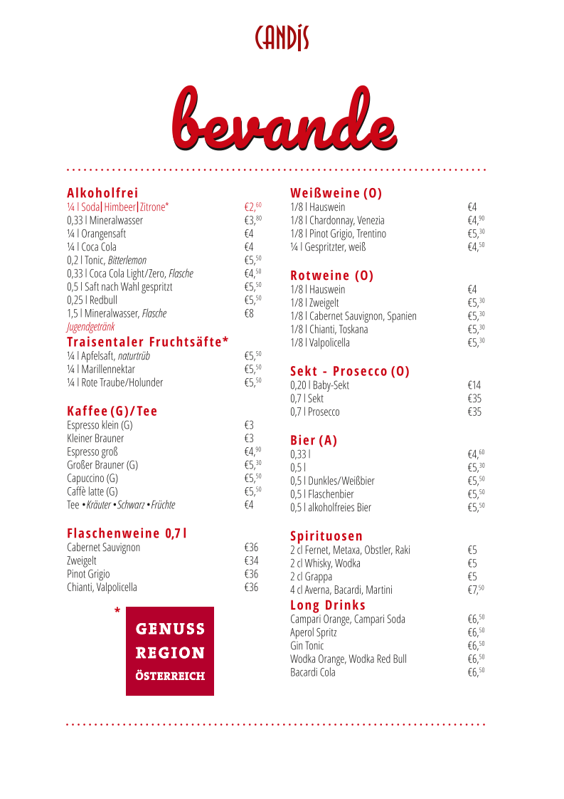 Speisekarte photo 1