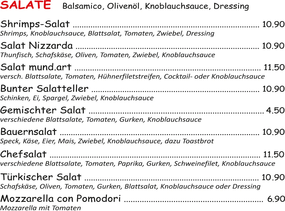 Speisekarte photo 3