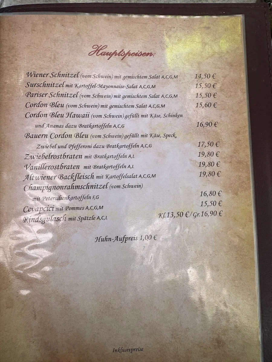 Speisekarte photo 1