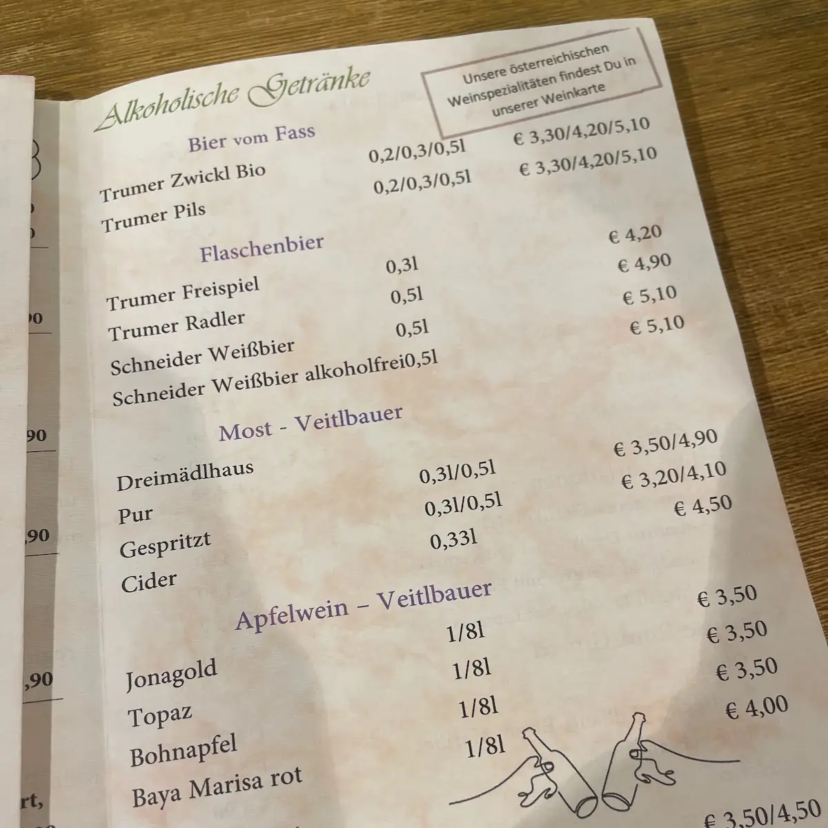 Speisekarte photo 2