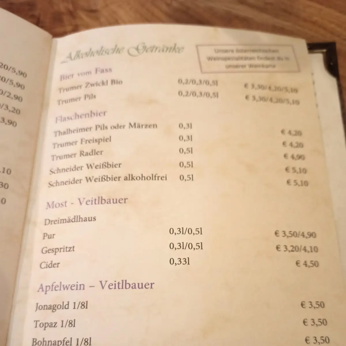 Speisekarte photo 9