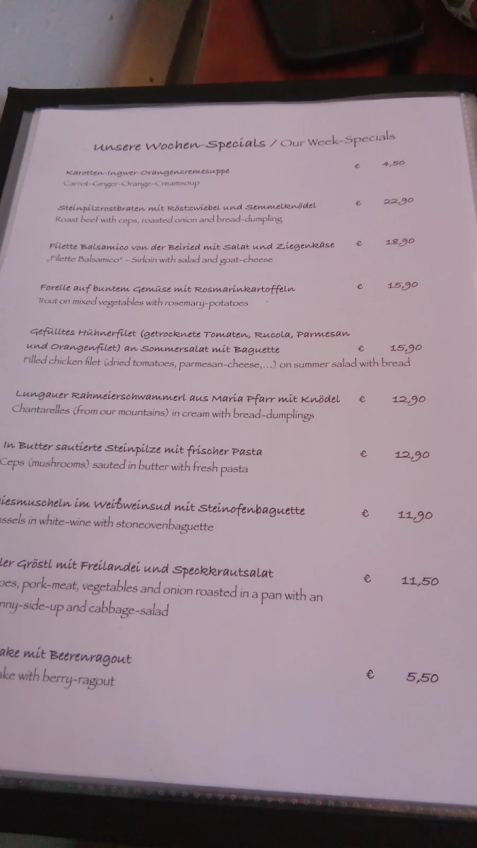 Speisekarte photo 8