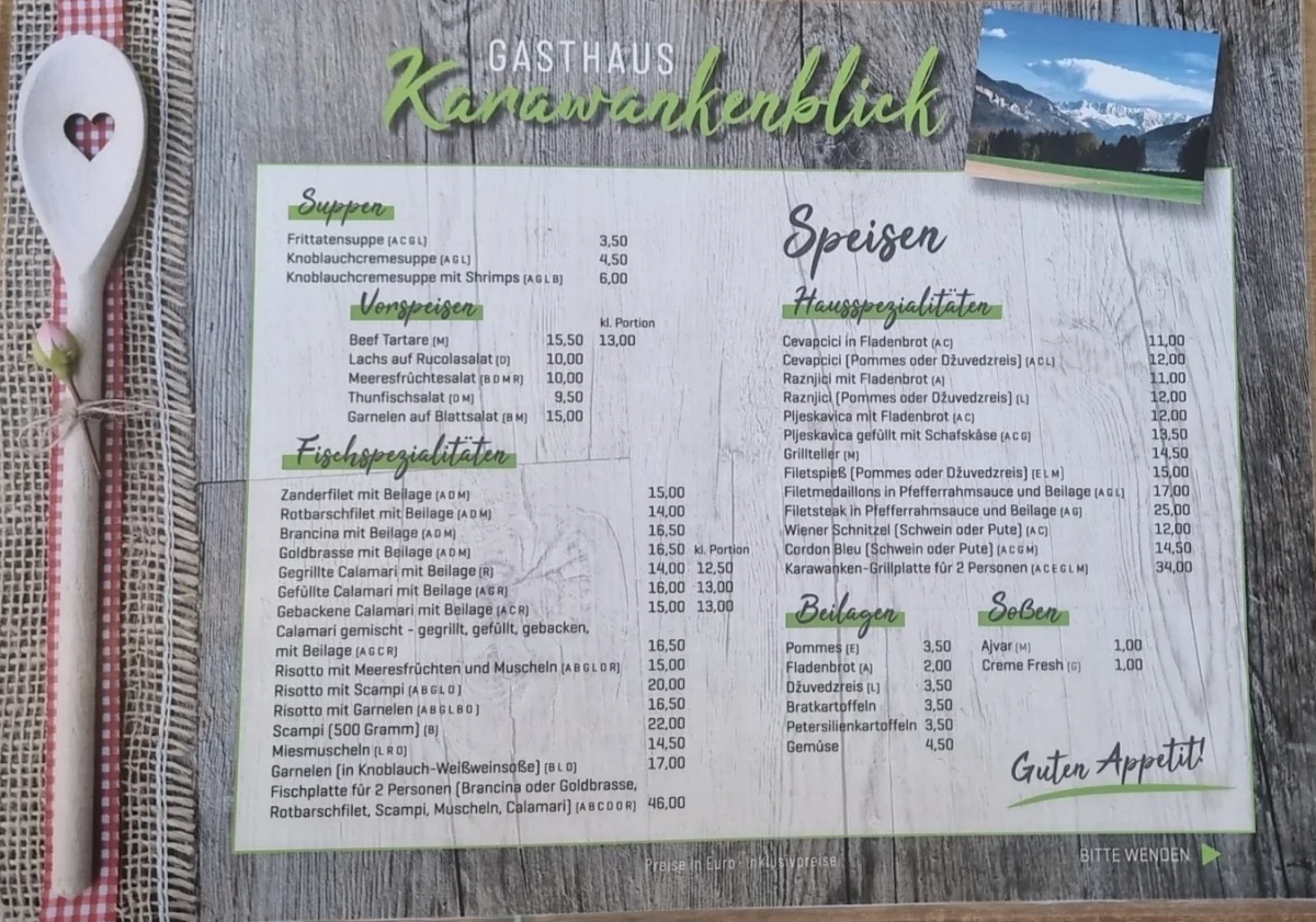 Speisekarte photo 5