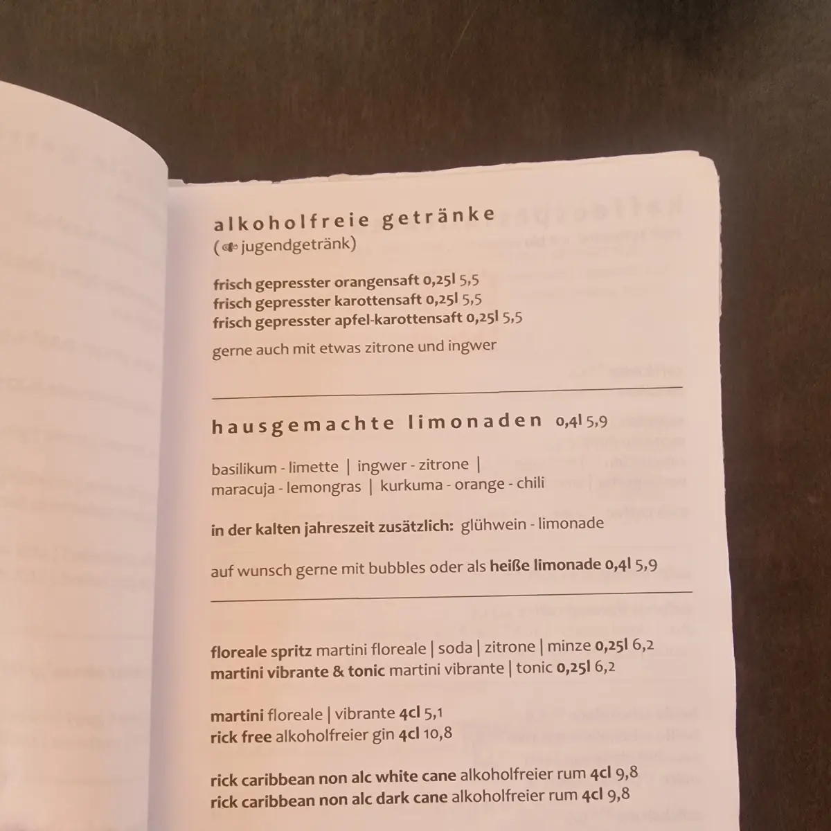 Speisekarte photo 1