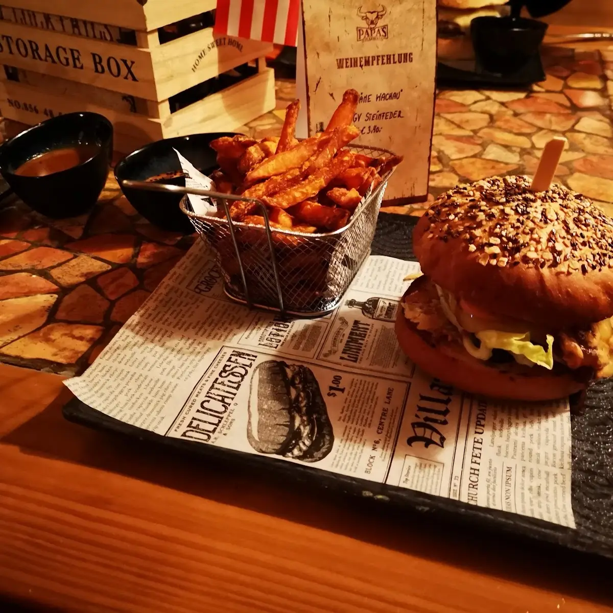 Essen und Trinken, Papa's Steakhaus