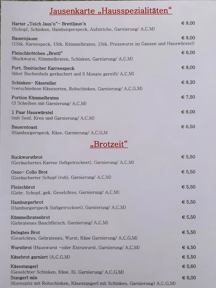 Speisekarte photo 1