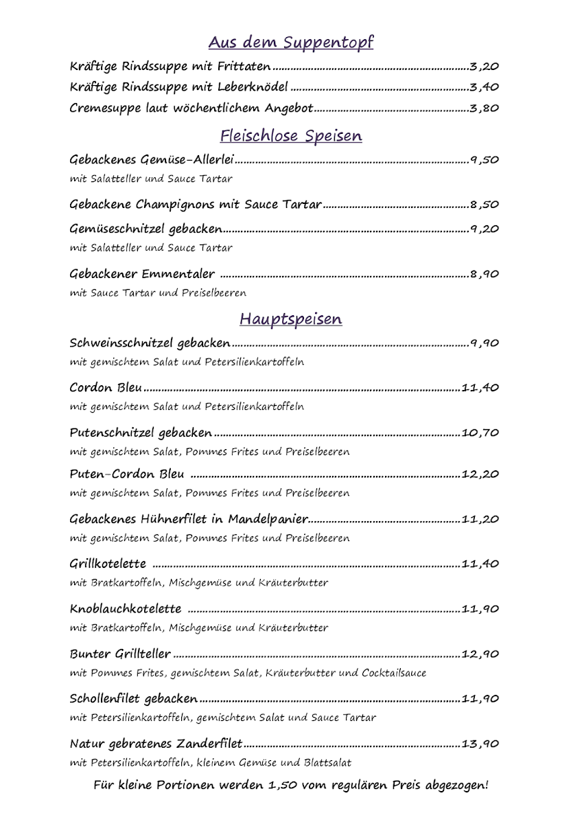Speisekarte photo 2