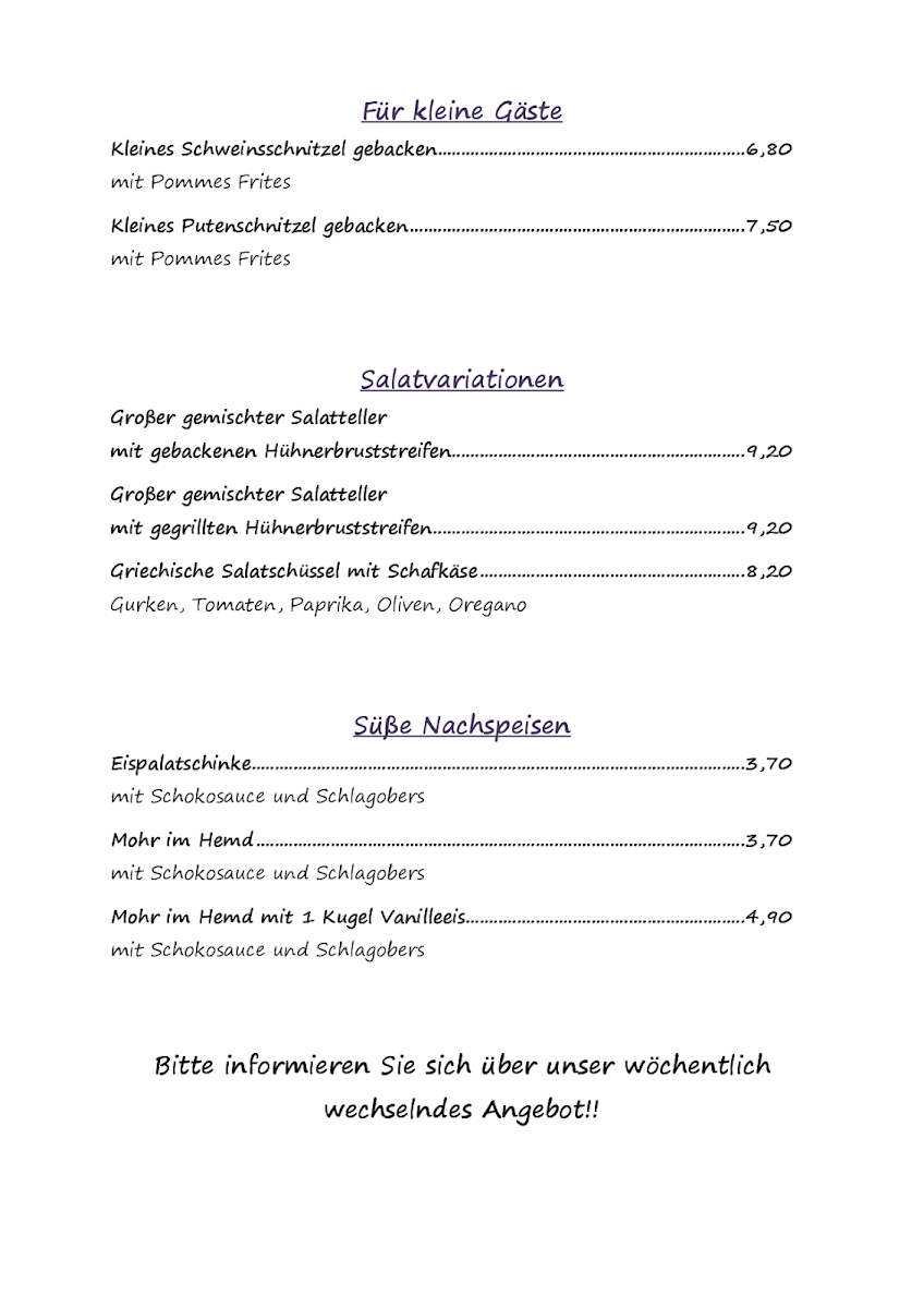Speisekarte photo 4