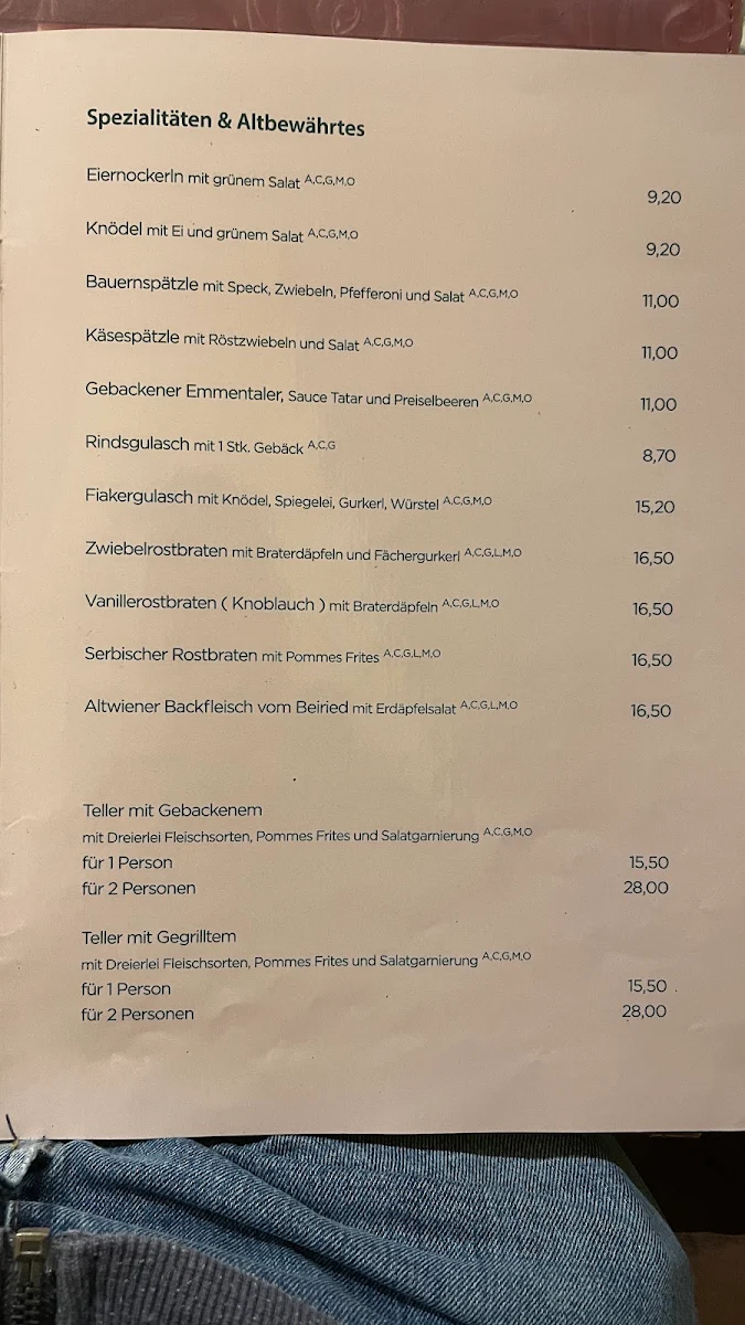 Speisekarte photo 2