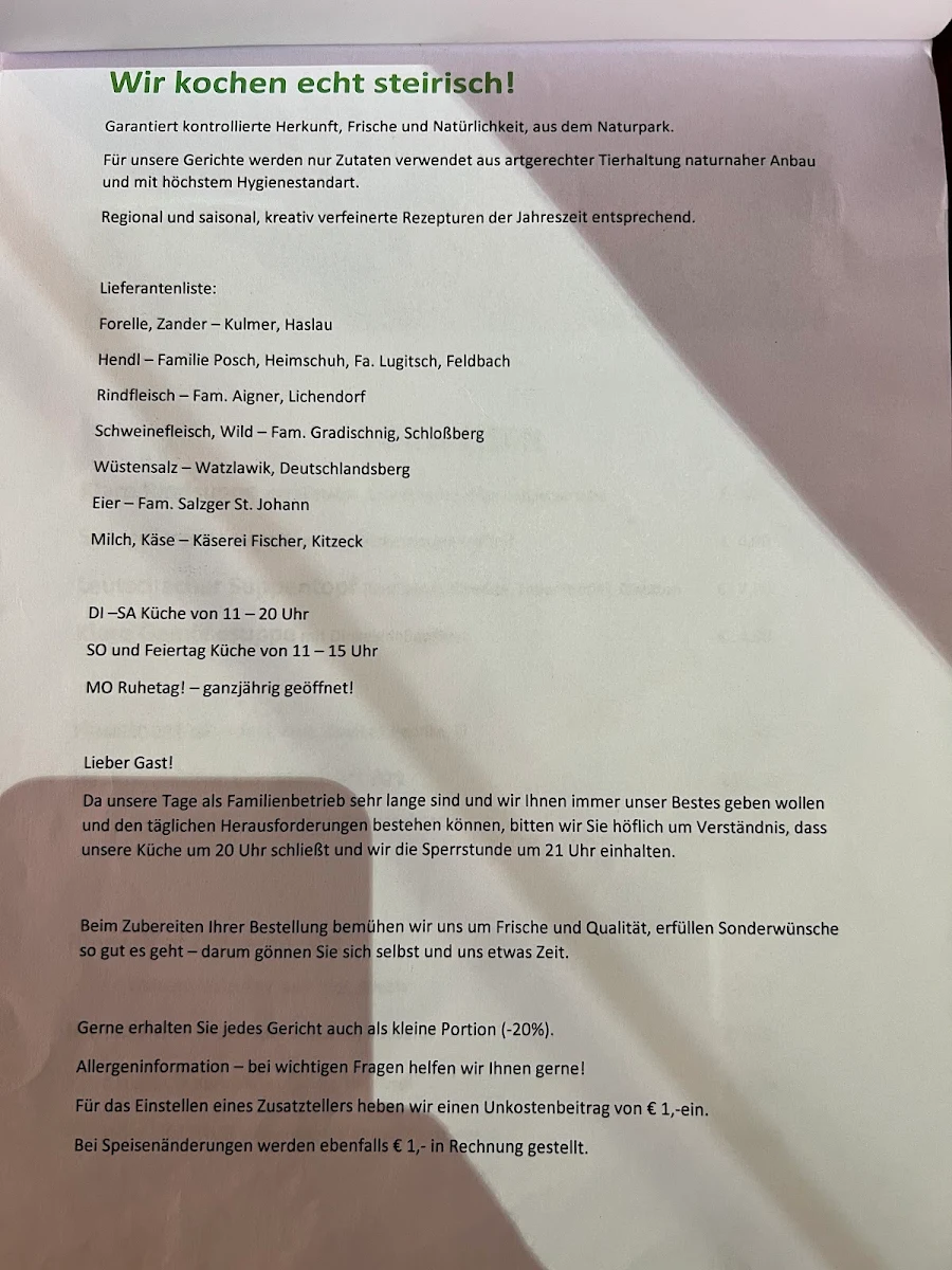 Speisekarte photo 1