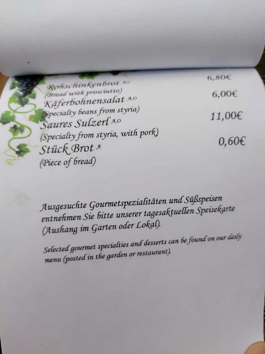 Speisekarte photo 2