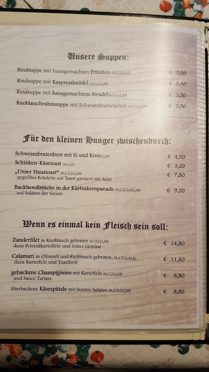 Speisekarte photo 2