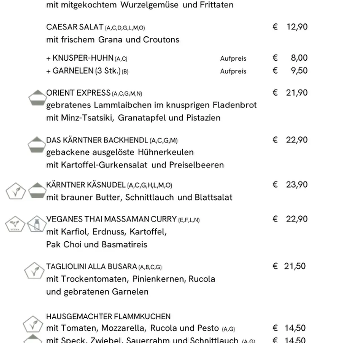 Speisekarte photo 1